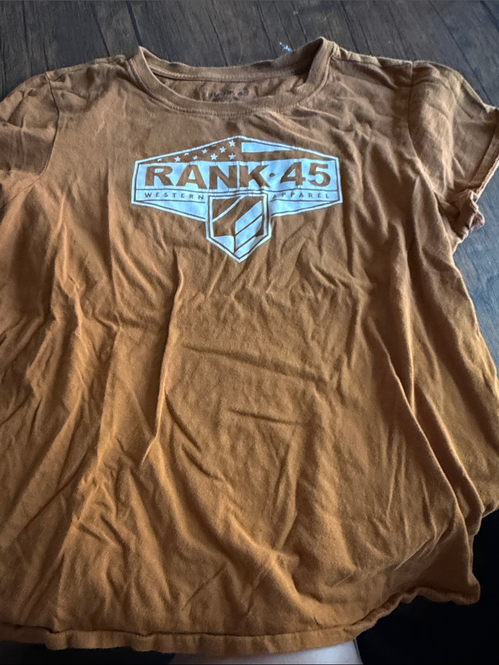 Rank 45 Women's Short Sleeve Logo Tee - Rust